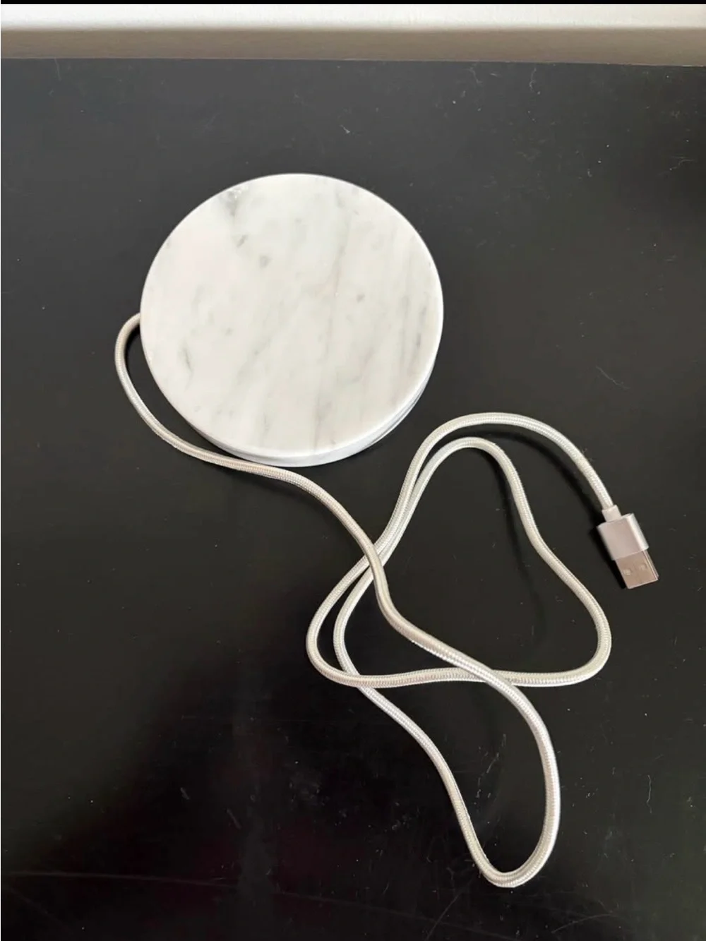 White Marble Wireless Charging Pad 🤍